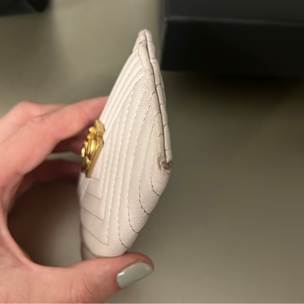 CHANEL Boy Card Holder with Gold Accent - Picture 8 of 12